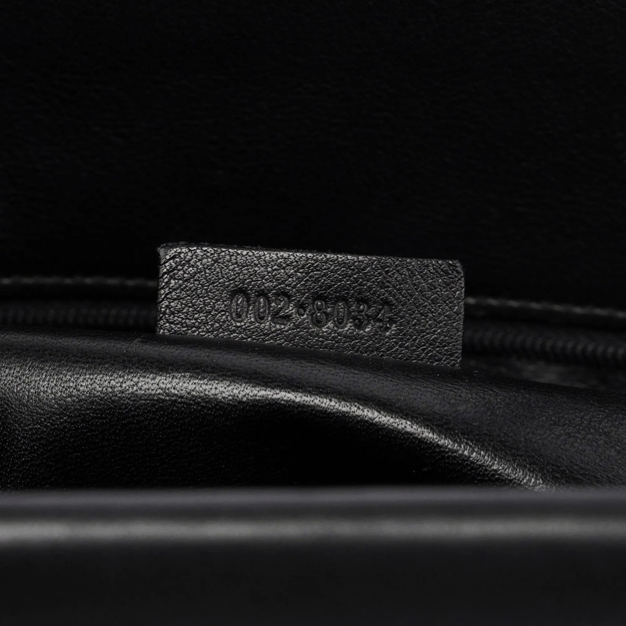 002 1033 Black Leather Bamboo 2-Way Tote Bag