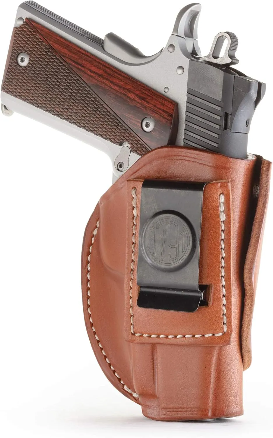 1791 GunLeather 4-Way 1911 Holster - OWB and IWB CCW Leather Gun Holster - Right Handed - Fits All 3 and 4 inch 1911 Models SIG, COLT, Kimber, Ruger, Browning, Taurus
