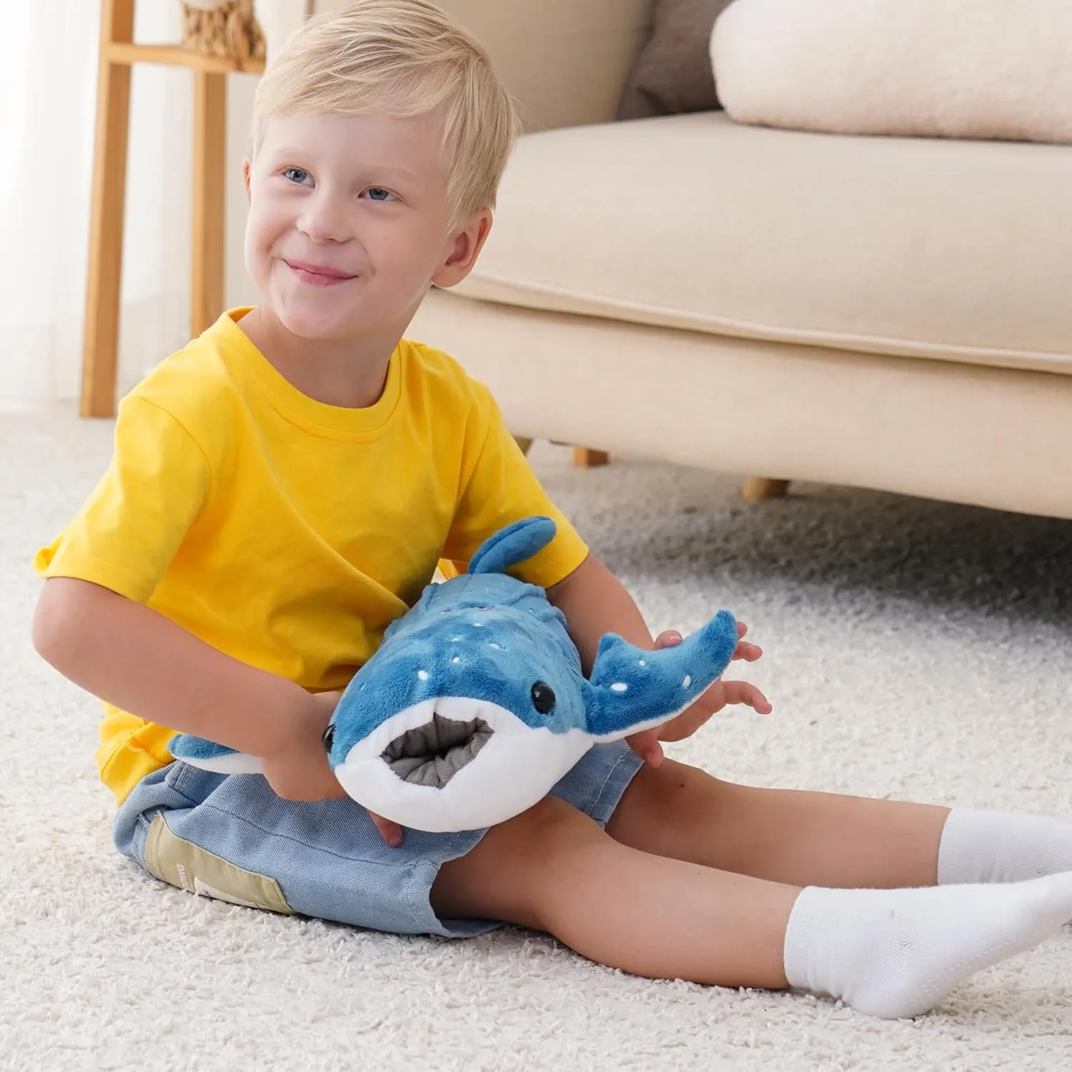 18.5 inch Whale Shark Stuffed Animal Whale Shark Plush Whale Shark Kids Plush Toy Pillows Stuffed Blue Whale Doll