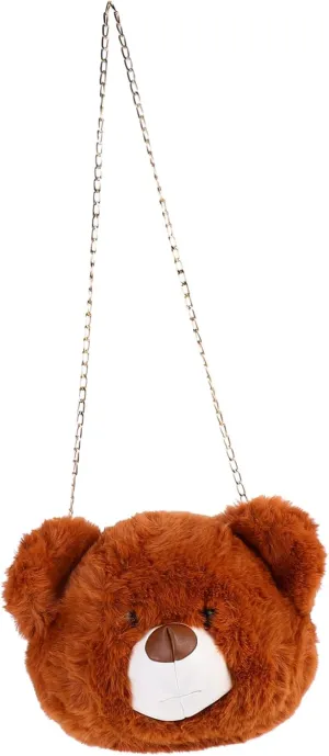 1Pc Cartoon Bear Crossbody Bag Cute Shoulder Pouch for Lightweight and Durable Faux Rabbit Design for Everyday Use and Fashionable Outfits