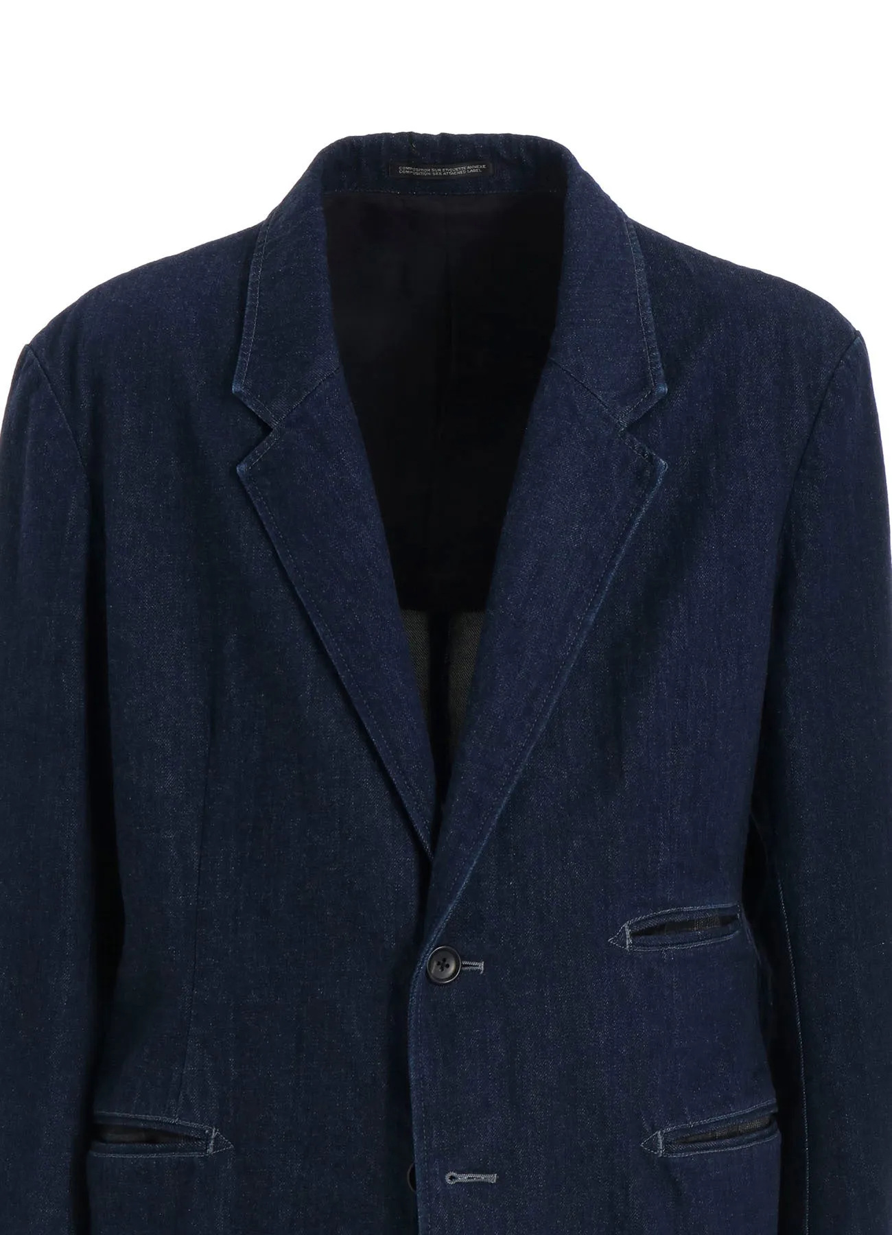 2-BUTTON DENIM JACKET WITH DECORATIVE STITCH