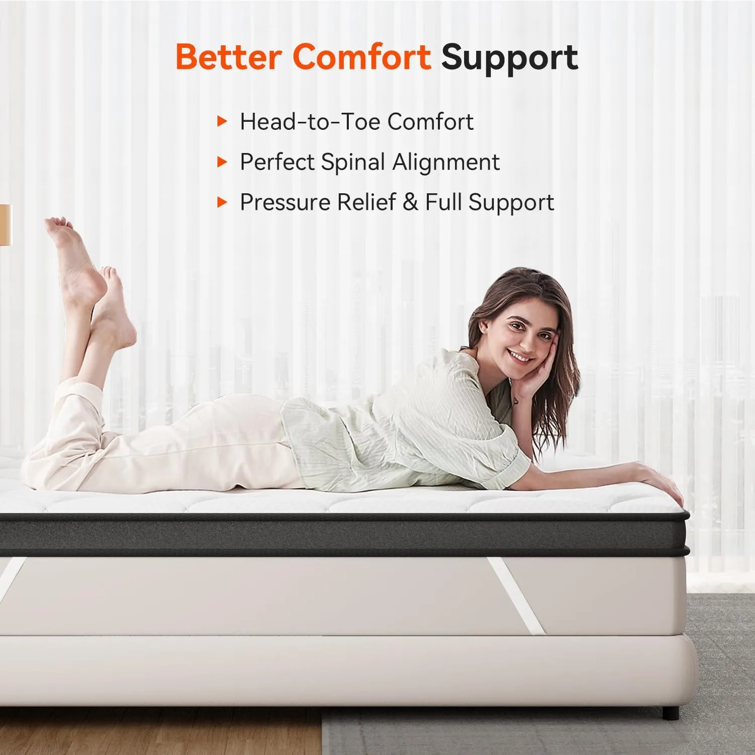3 Inch Multi-Layer Memory Foam Mattress Topper Twin XL, High Density Gel Foam Bed Toppers with Cooling Pillowtop for Back Pain Relief, Medium Firm Mattress Pad for Comfort Body Support