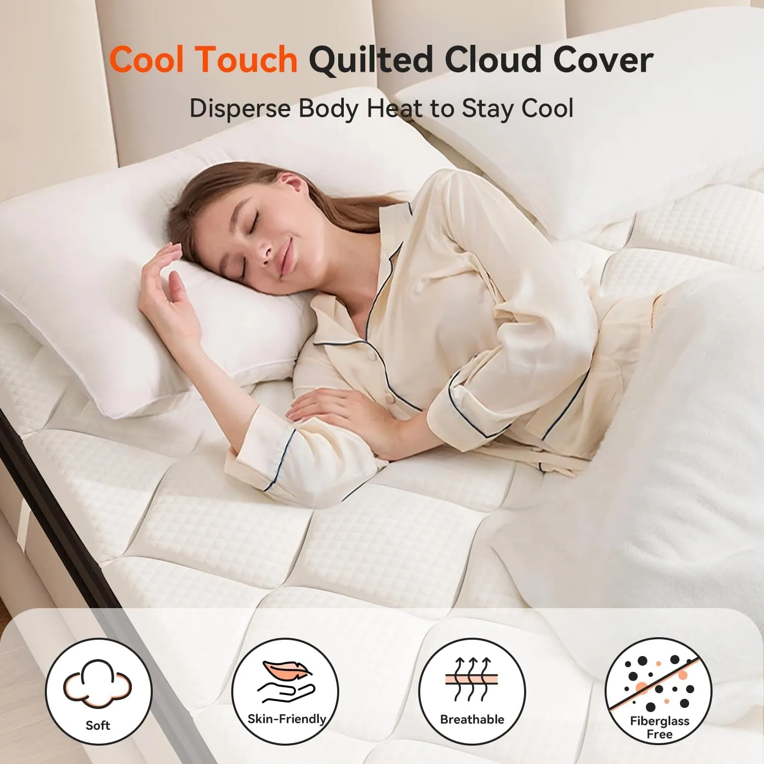 3 Inch Multi-Layer Memory Foam Mattress Topper Twin XL, High Density Gel Foam Bed Toppers with Cooling Pillowtop for Back Pain Relief, Medium Firm Mattress Pad for Comfort Body Support