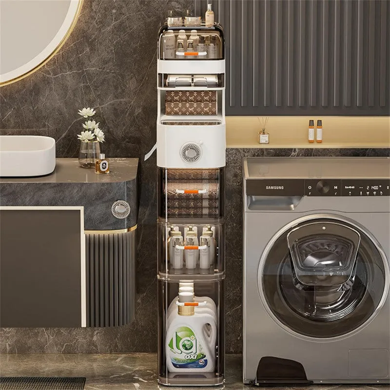 4 Layer Bathroom Floor Cabinet with Drawers
