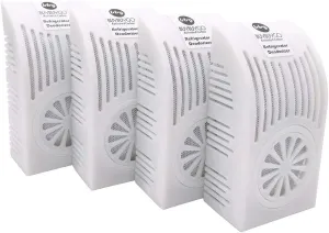 [4-Pack x 200g] Charcoal Bags with Plastic Box, Activated Carbon Bamboo Charcoal Air Purifying Bag for Refrigerator, Wardrobe, Closet, Shoebox, Drawer, Pet Home, Storage Room