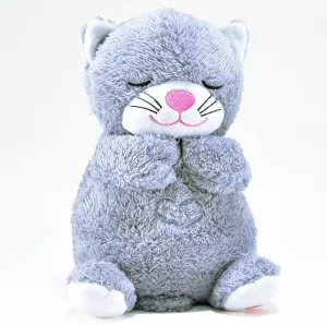 45238 - Soft Toy cat That Breathes to Fall Asleep, Size Approx. 26 cm, with Breathing Movements and Light Function at The Touch of a Button, with Sleep Music