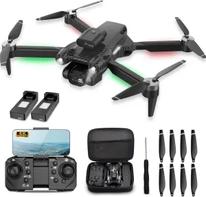 4K Drones with Camera for Kids,Drones for Adults with Emergency Stop, Headless Mode, 360° Flips, Carrying Case & 2 Batteries,Wireless RC Toys for Boys Girls