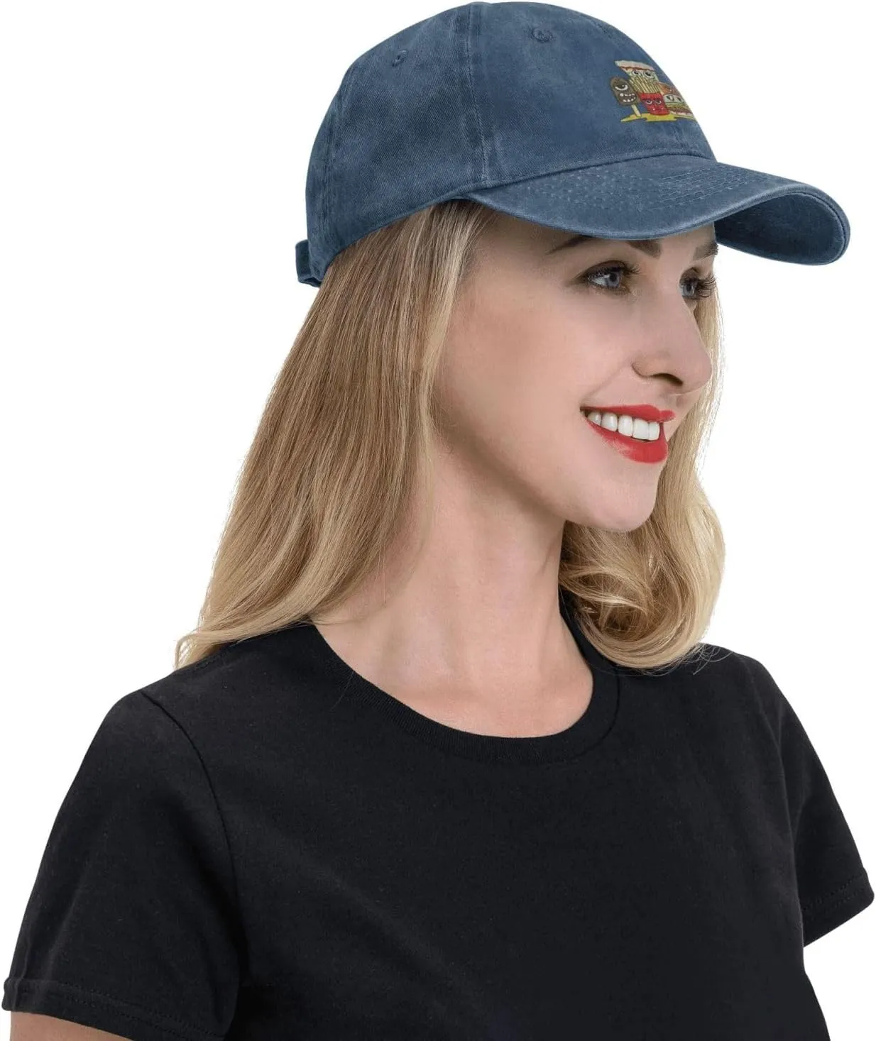 A Group of Interesting Fast Food Characters Baseball Cap for Men Women Adjustable Vintage Washed Cotton Dad Hat