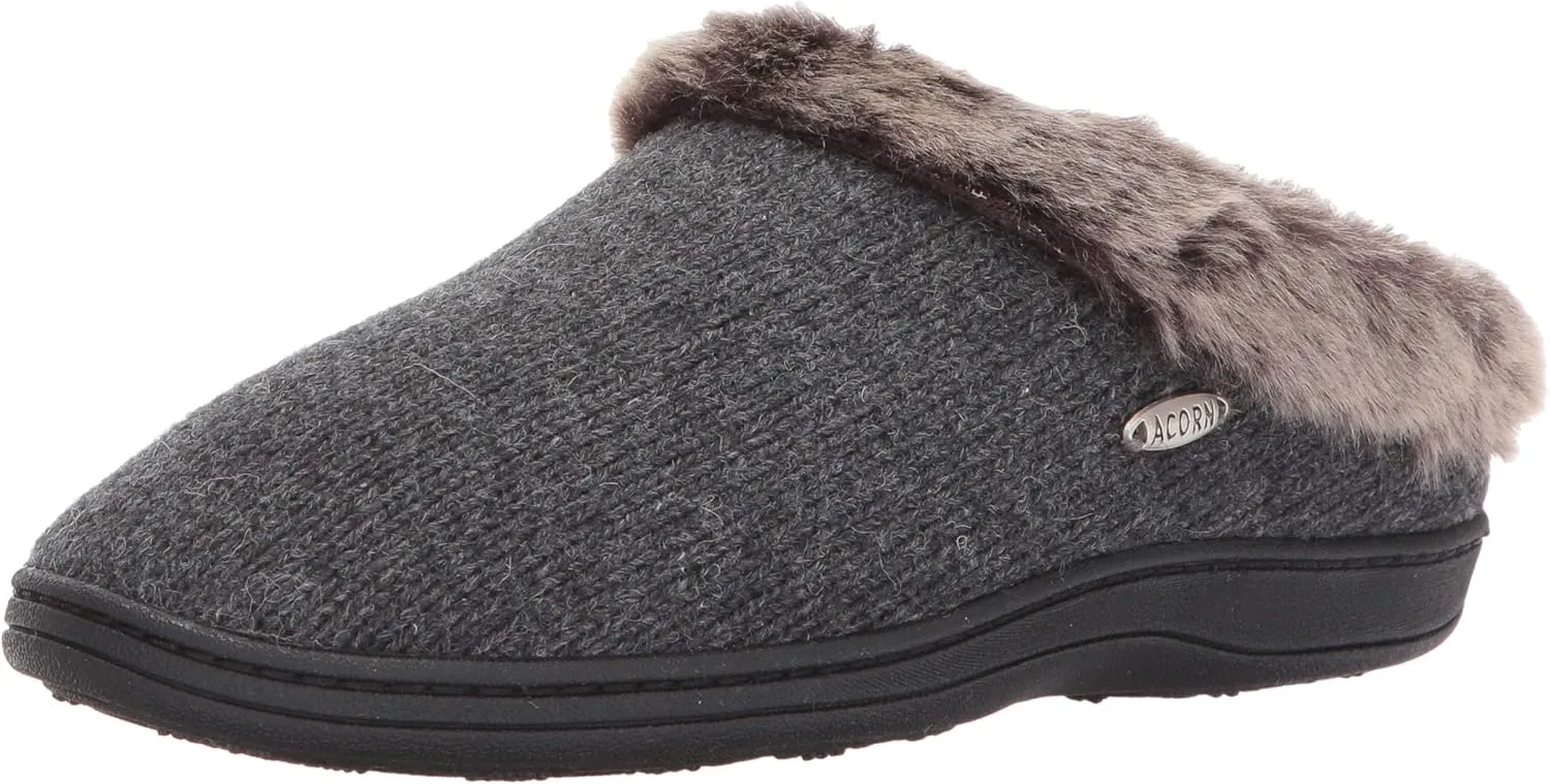 Acorn Women's Clog Slippers, Multi-Layer Memory Foam Footbed with Arch Support