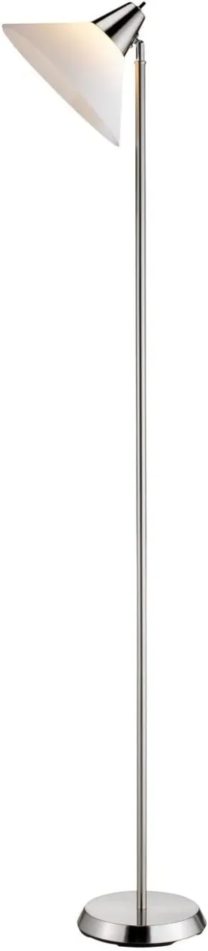 Adesso 3677-22 Swivel Torchiere, 71.5 in., 100W Incandescent, 26W CFL, Brushed Steel, 1 Torch Floor Lamp