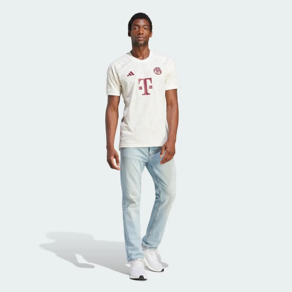 adidas Men's Soccer Bayern Munich 23/24 Third Jersey - 100% Recycled Polyester, AEROREADY, FC Bayern Woven Crest