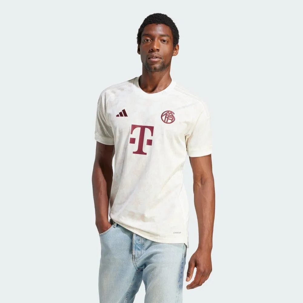 adidas Men's Soccer Bayern Munich 23/24 Third Jersey - 100% Recycled Polyester, AEROREADY, FC Bayern Woven Crest