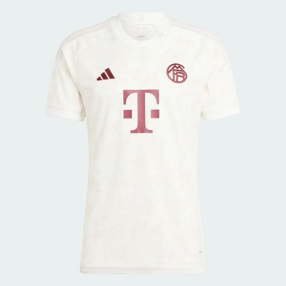 adidas Men's Soccer Bayern Munich 23/24 Third Jersey - 100% Recycled Polyester, AEROREADY, FC Bayern Woven Crest