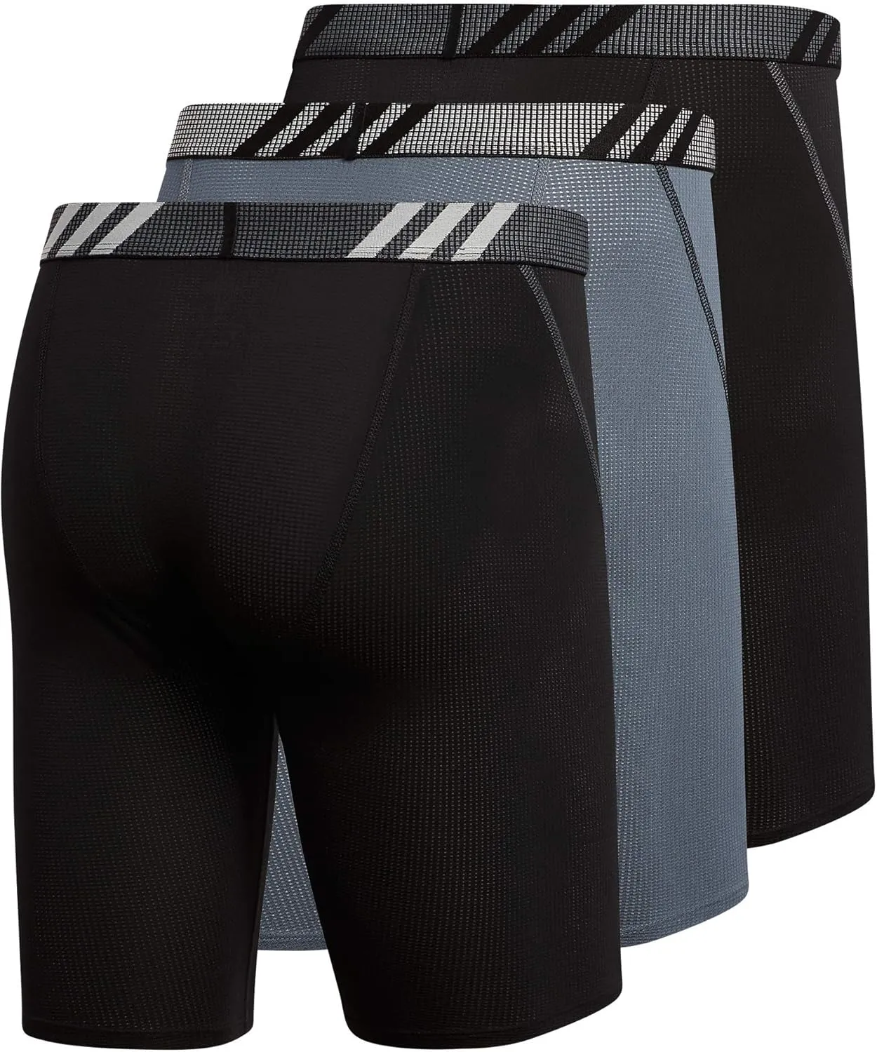 adidas Men's Sport Performance Mesh Long Boxer Brief Underwear (3-Pack)