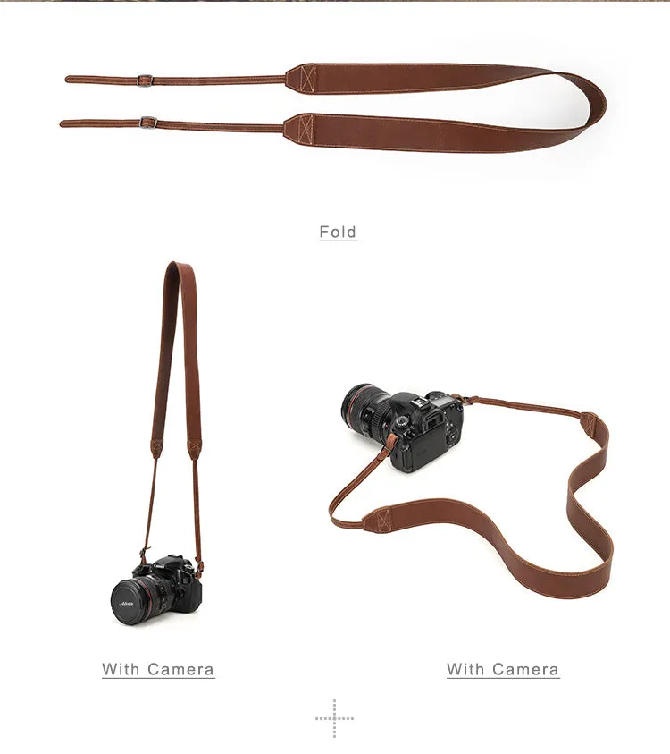 Adjustable Leather Camera Strap for Professional Photography