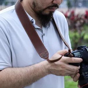 Adjustable Leather Camera Strap for Professional Photography