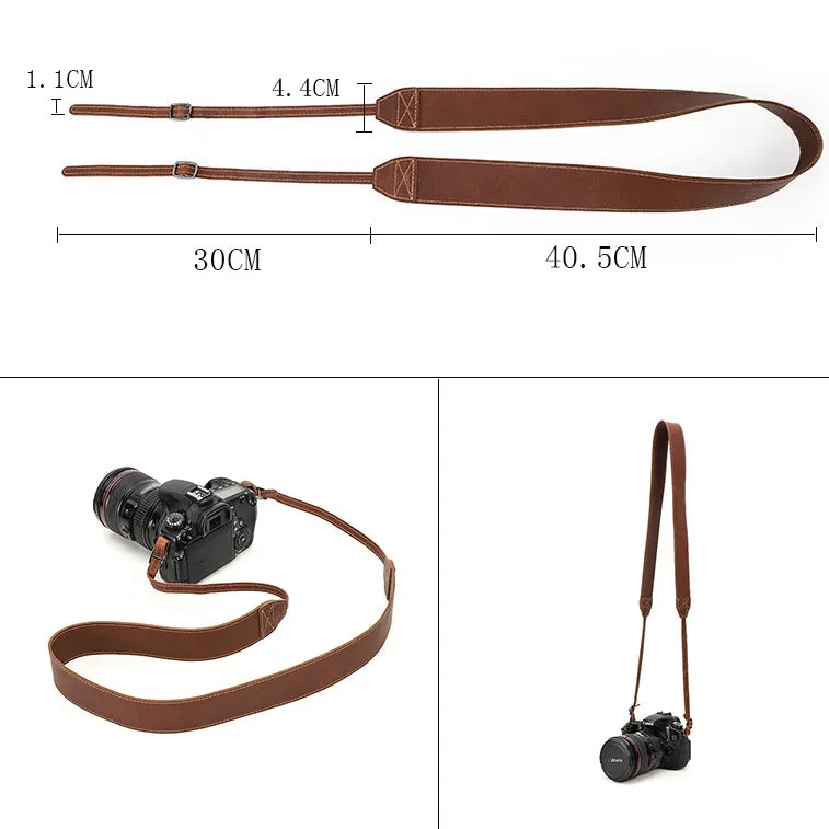 Adjustable Leather Camera Strap for Professional Photography