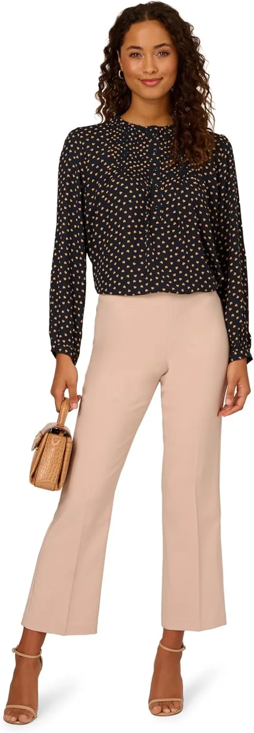 Adrianna Papell Women's Pintuck Button Down Blouse