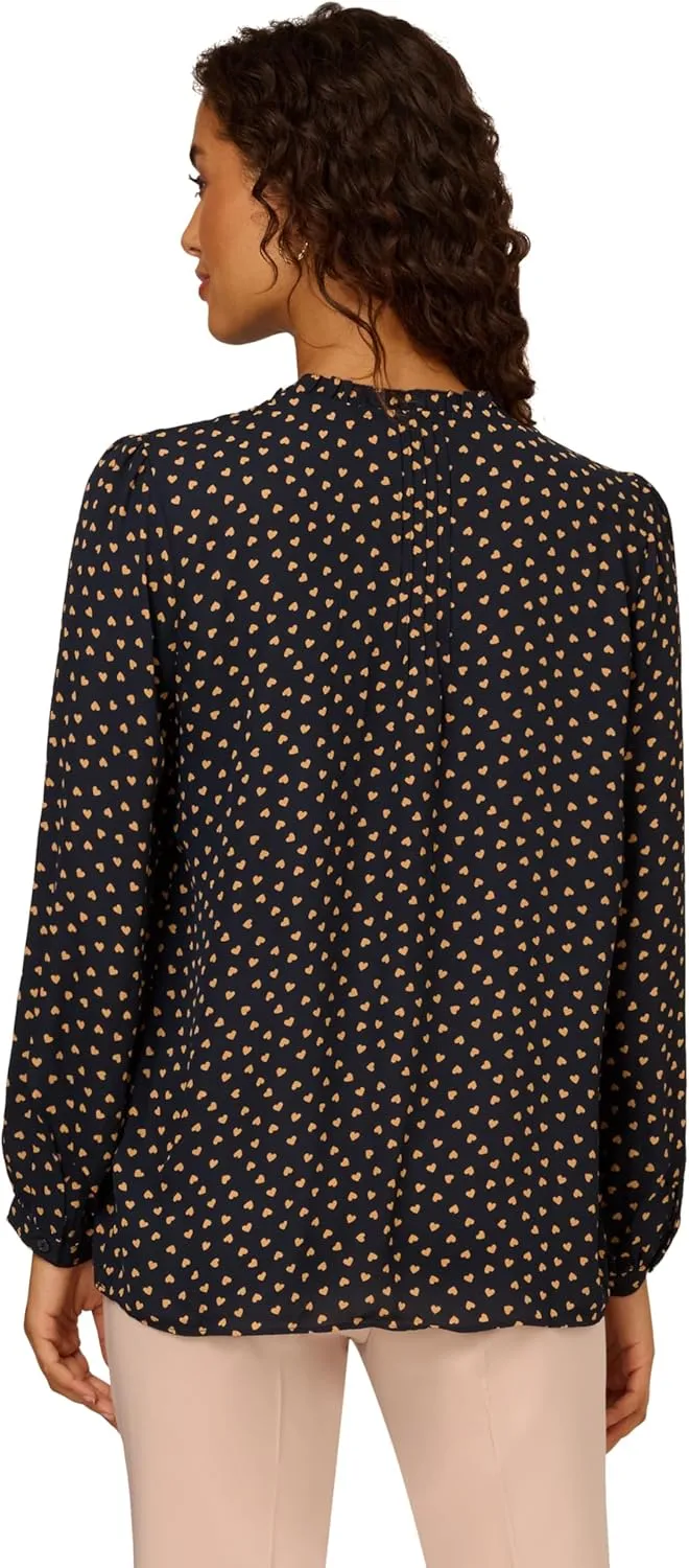 Adrianna Papell Women's Pintuck Button Down Blouse