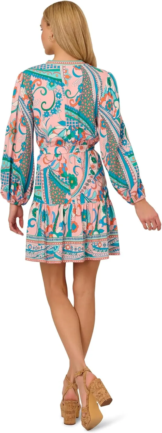 Adrianna Papell Women's Printed Short Dress