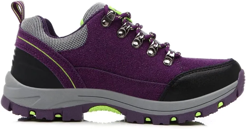 ailishabroy Men's Outdoor Kihing Shoes Lightweight Work Ankle Boots Mid-Top Outdoor Backpacking Camping Shock-Absorbing Shoes for Men