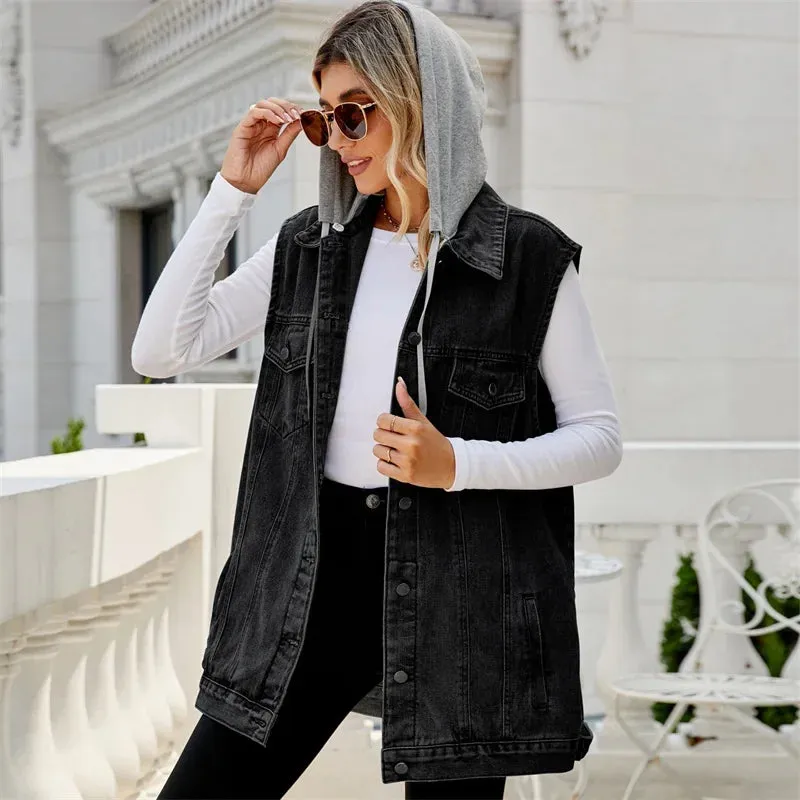 Amber Sky Sleeveless Denim Jacket