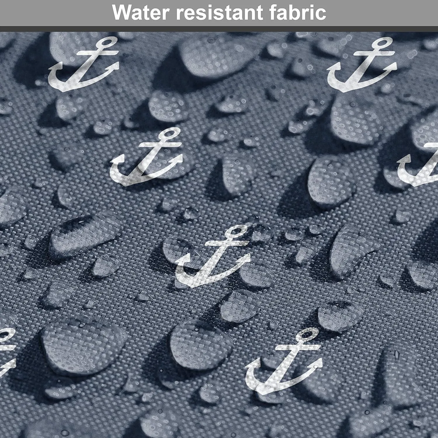 Ambesonne Marine Fabric by The Yard, Nautical Classic Pattern Little Anchor Sea Travel Cruise Theme Sailor Minimal, Decorative Fabric for Upholstery and Home Accents, 5 Yards, Bluegrey White