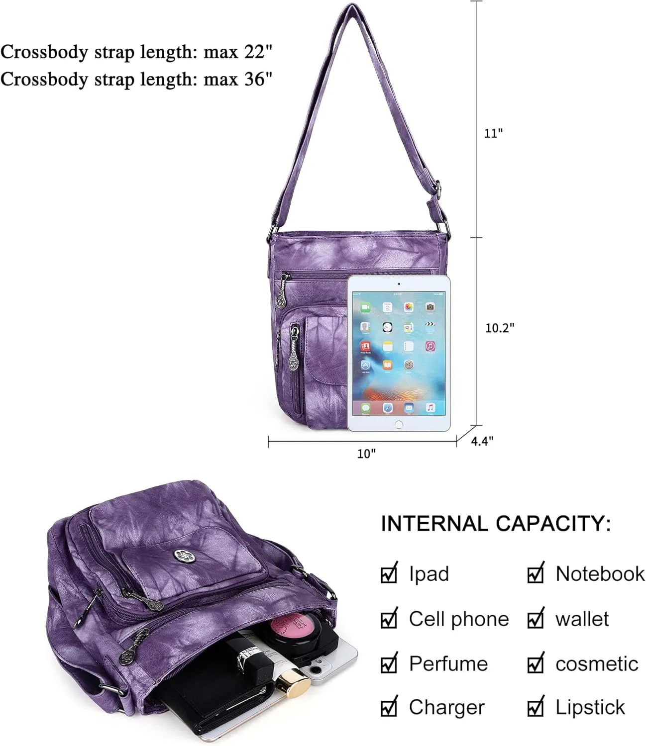 Angel Kiss Crossbody Bags Faux Vegan Leather Shoulder Bags for Women Small Handbag with Adjustable Strap