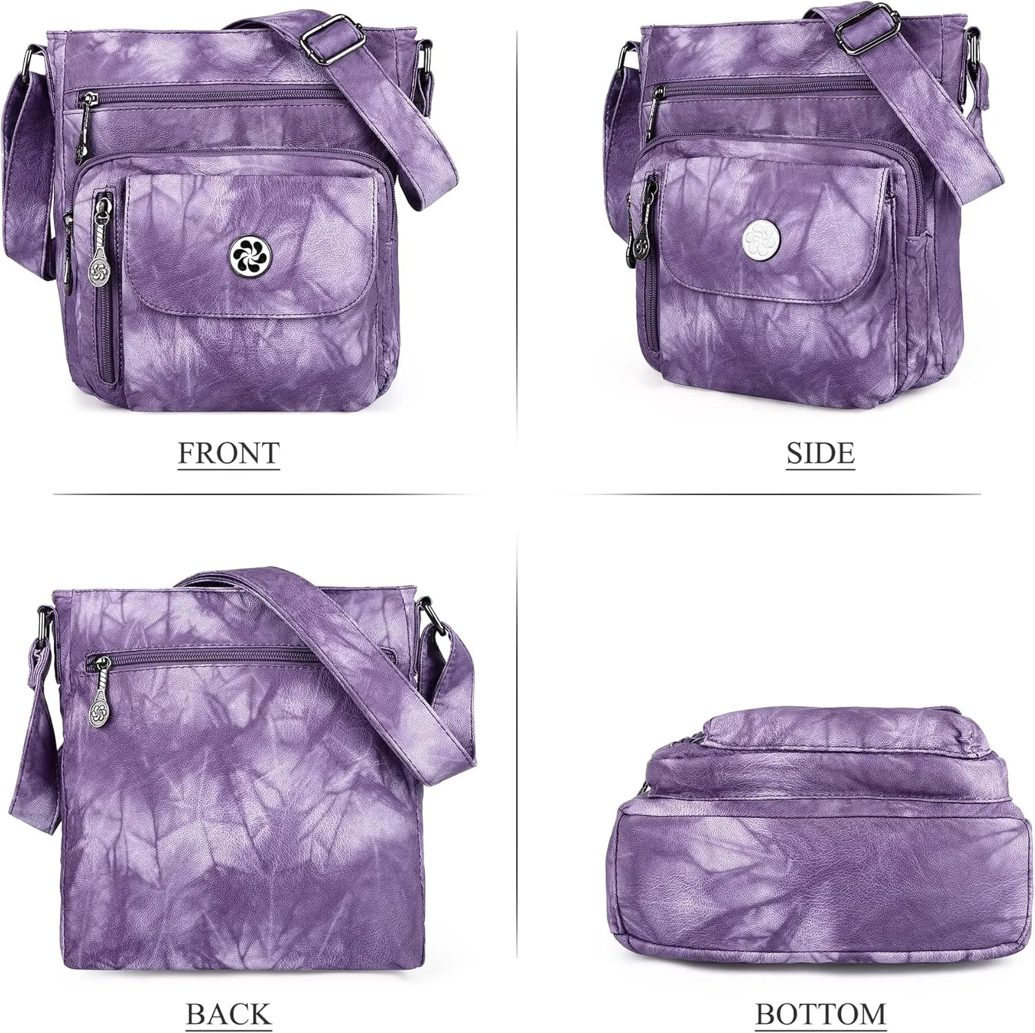 Angel Kiss Crossbody Bags Faux Vegan Leather Shoulder Bags for Women Small Handbag with Adjustable Strap