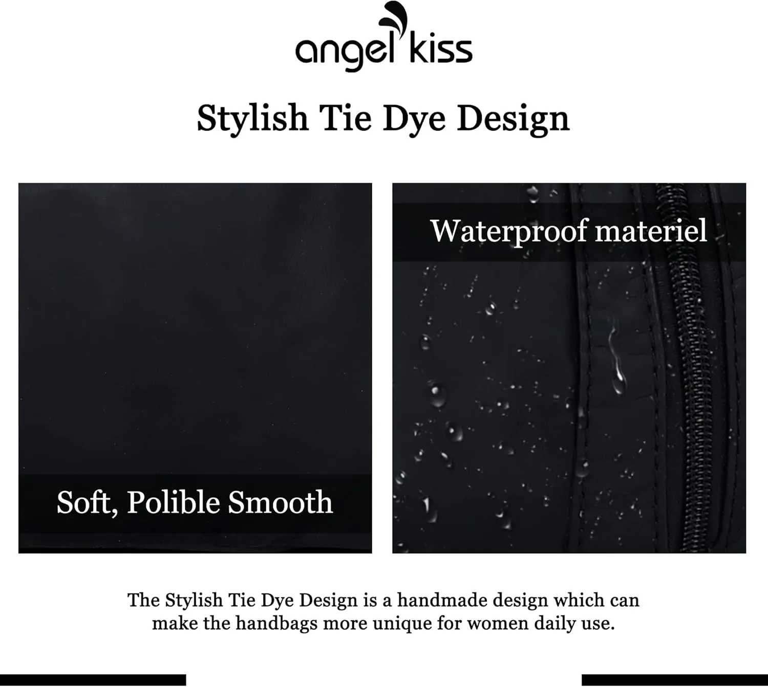 Angelkiss Large Purses and Handbags for Women Washed Faux Leather Crossbody Hobo Satchel Shoulder Handbag Tote Purse