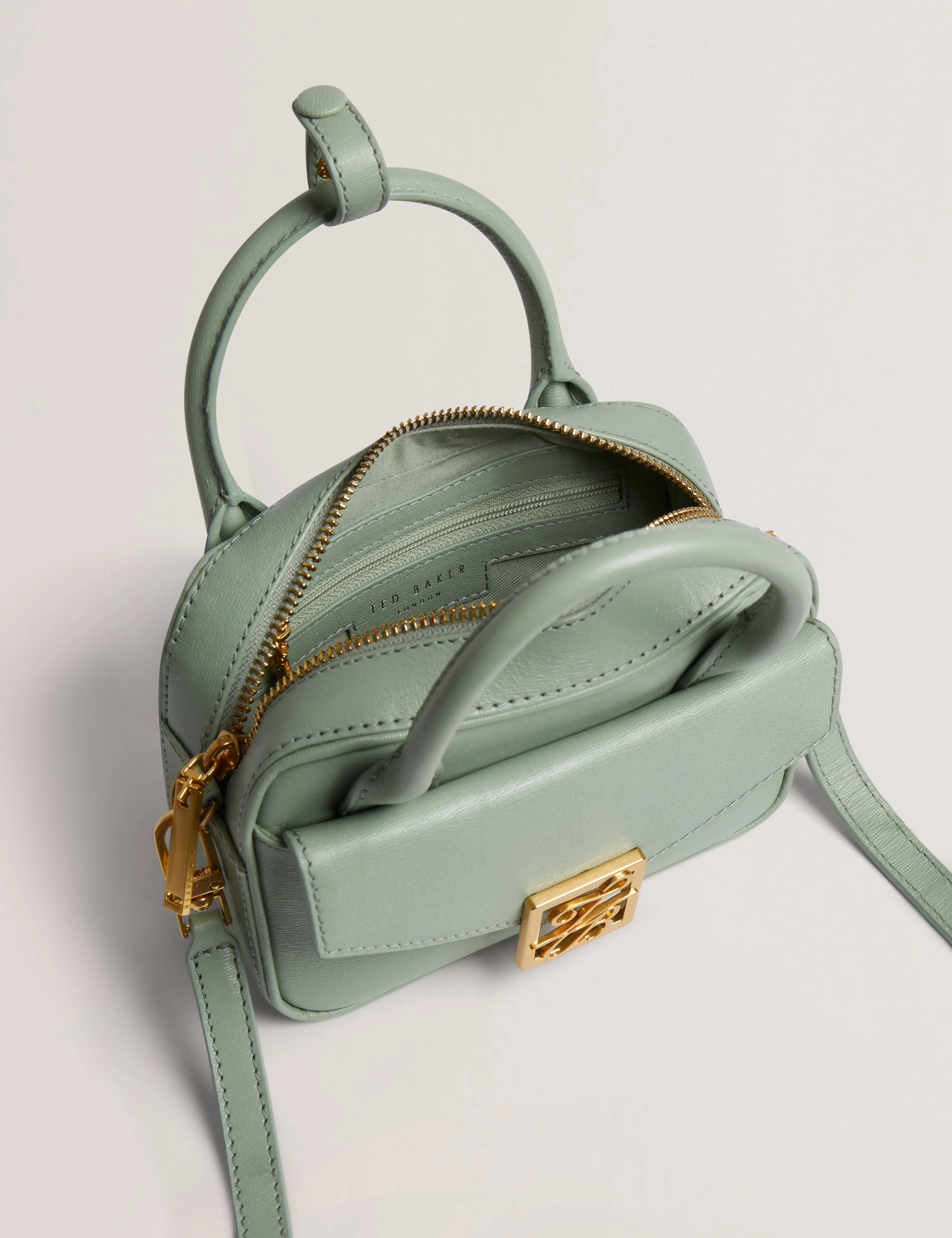 Anibell Tb Detail Mini Leather Crossbody Bag Lt-Green