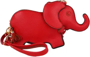 Animal Elephant Shape Crossbody Bag Purse Fashion Women Pu Leather Chic Shoulder Bag Clutch for Girls