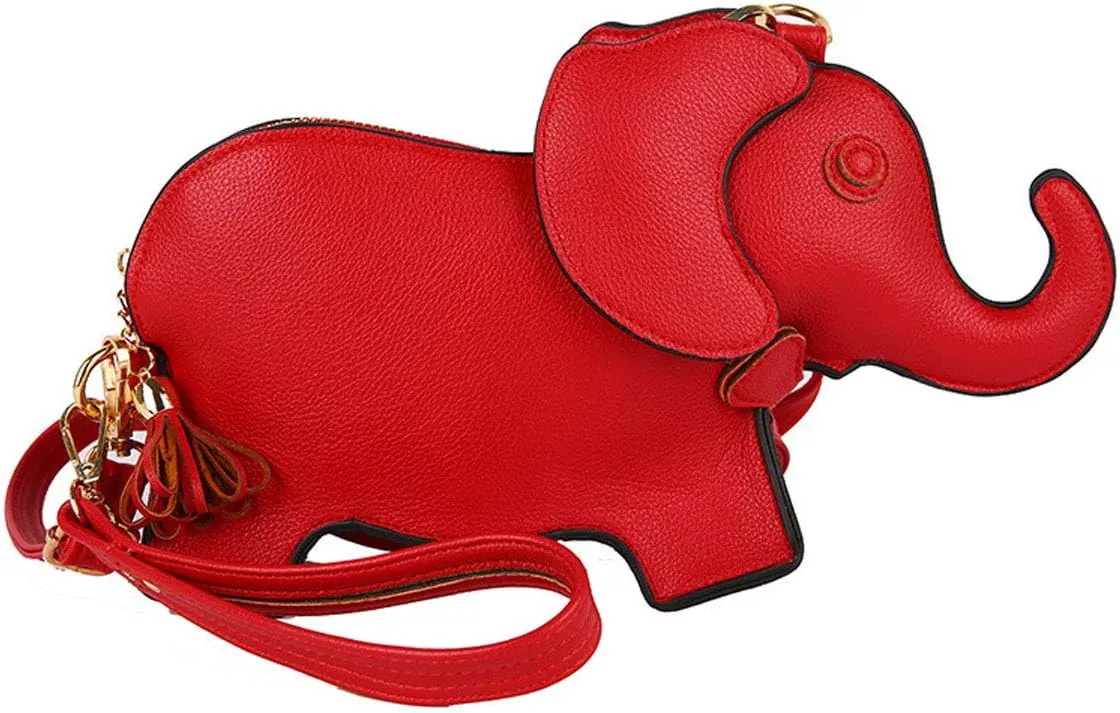 Animal Elephant Shape Crossbody Bag Purse Fashion Women Pu Leather Chic Shoulder Bag Clutch for Girls