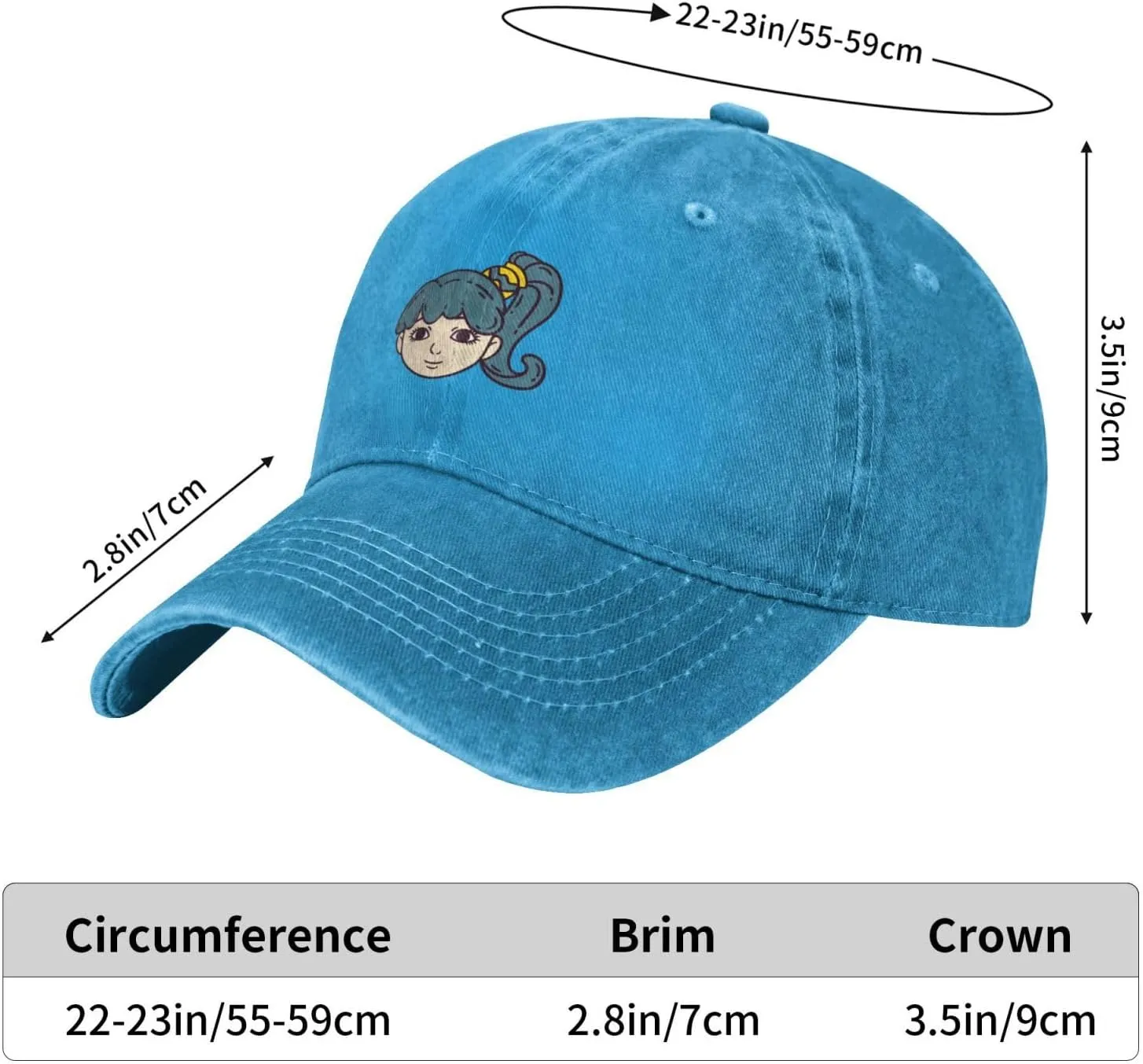 Aquarius Character Horoscope Baseball Cap for Men Women Adjustable Vintage Washed Cotton Dad Hat