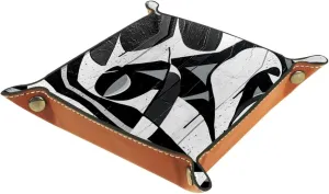 Art Black and White Graffiti Stacking Jewelry Organizer Trays, Desk Drawer Organizer Tray for Earrings, Bracelets, Rings, Small and Stylish