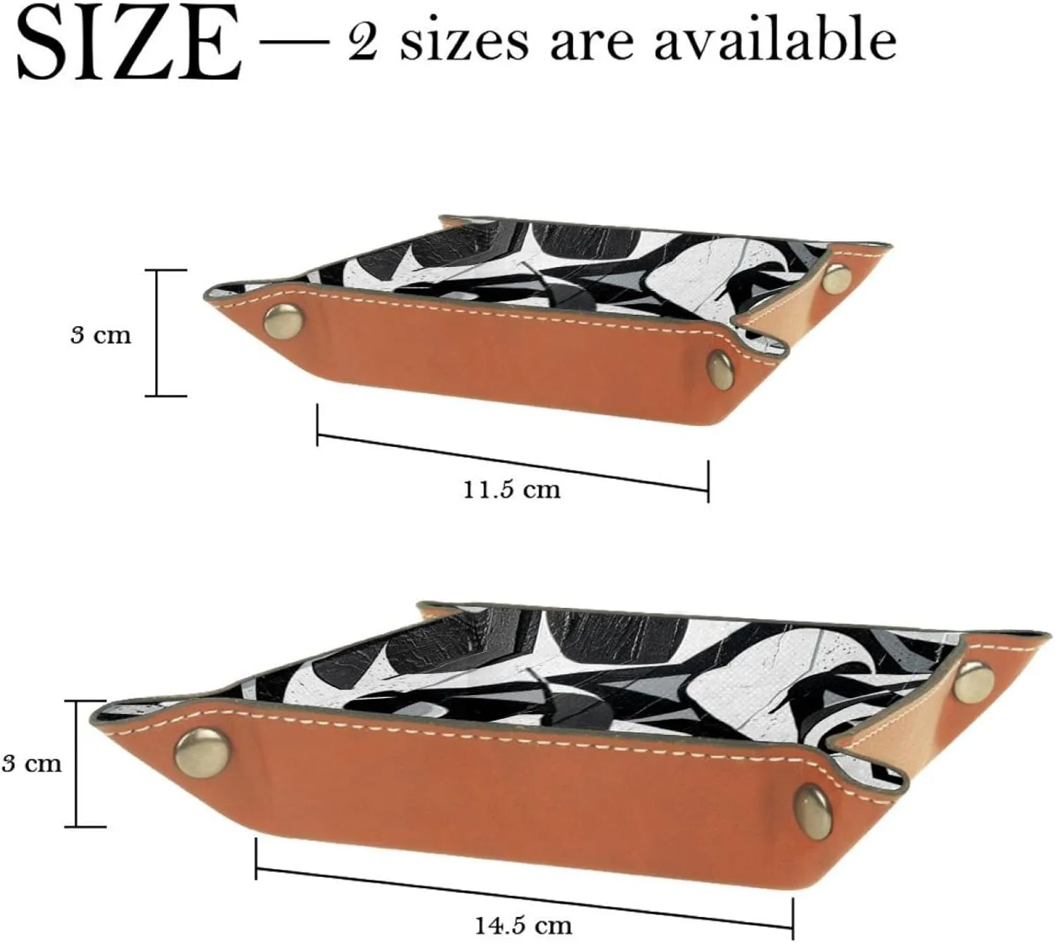 Art Black and White Graffiti Stacking Jewelry Organizer Trays, Desk Drawer Organizer Tray for Earrings, Bracelets, Rings, Small and Stylish