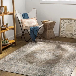 Artistic Weavers Cabal Printed Oriental Area Rug, 7'10" x 10'2", Brown/Navy