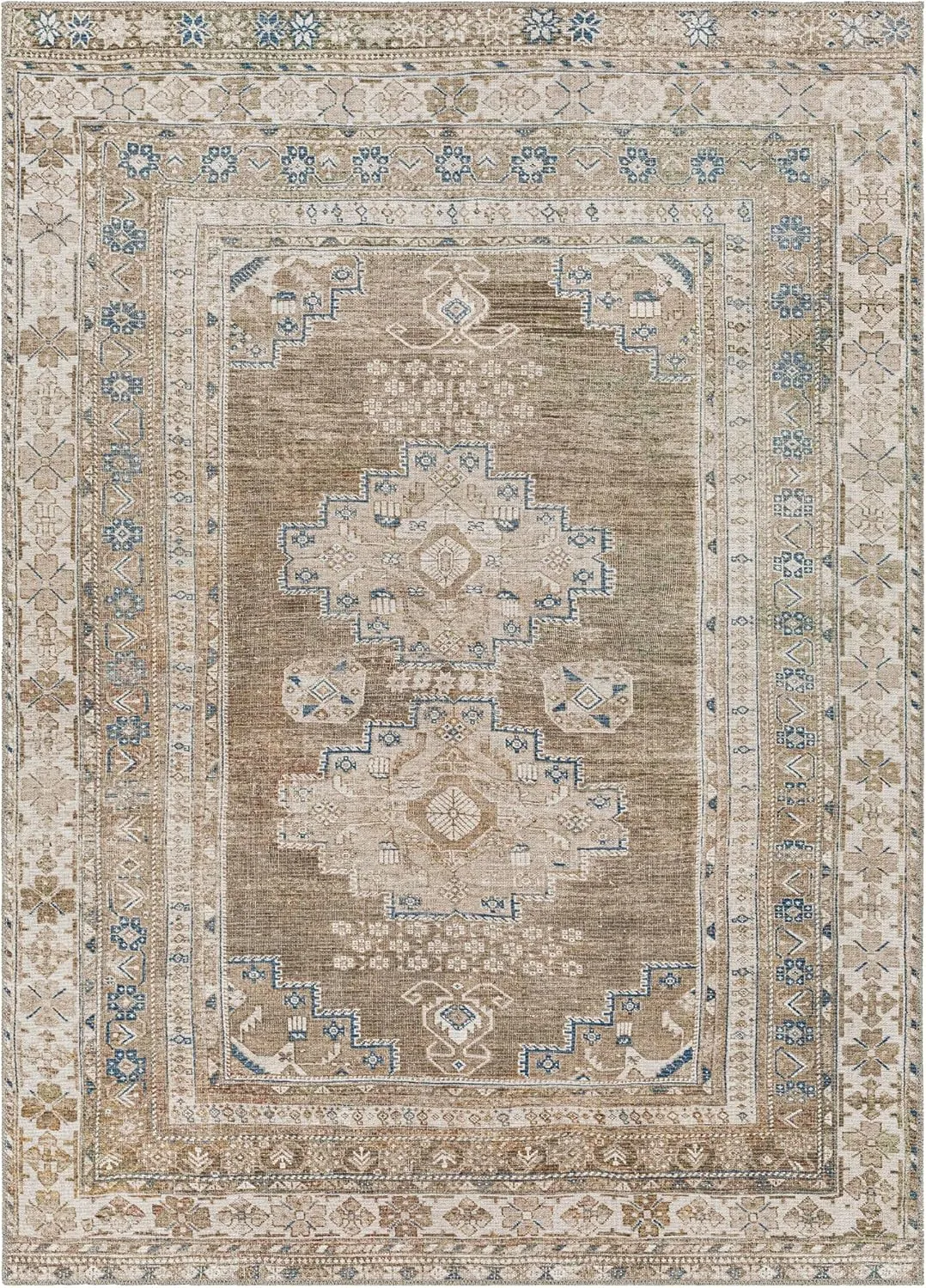 Artistic Weavers Cabal Printed Oriental Area Rug, 7'10" x 10'2", Brown/Navy