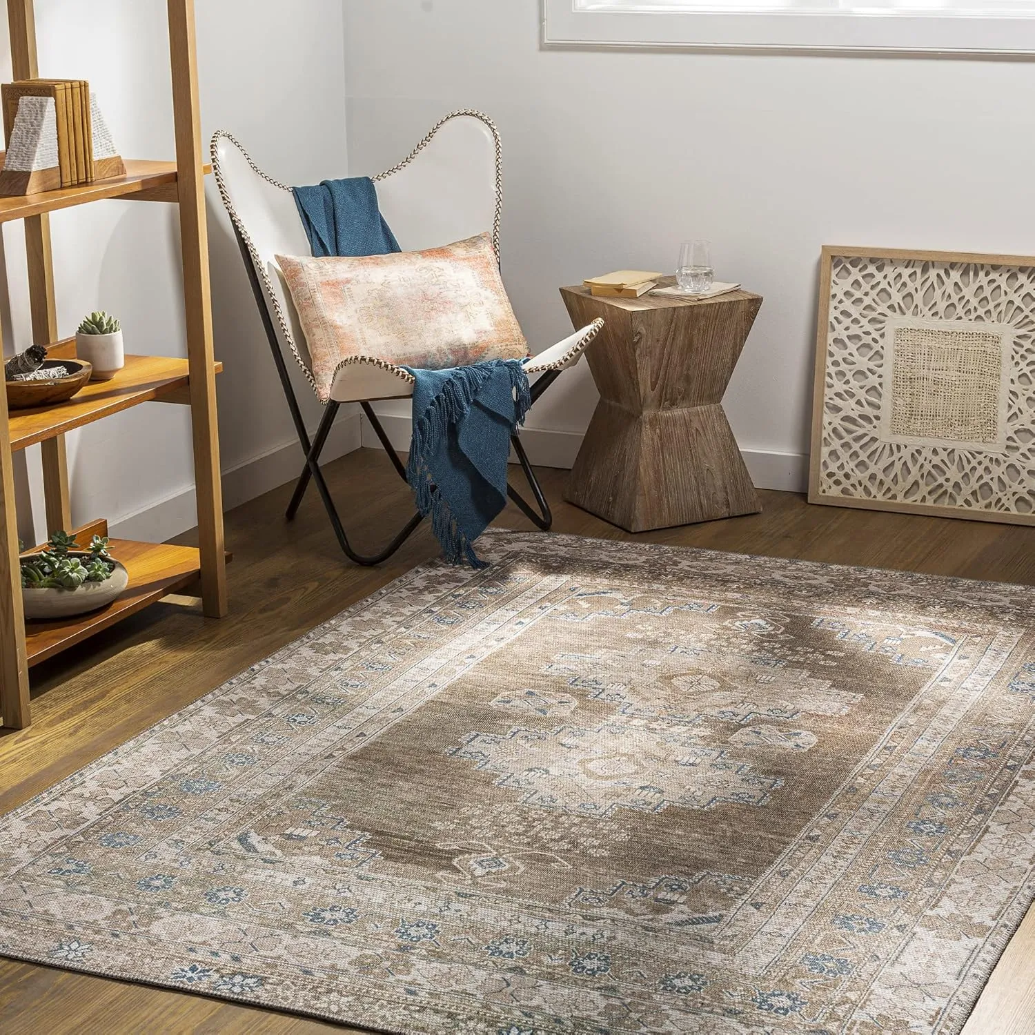 Artistic Weavers Cabal Printed Oriental Area Rug, 7'10" x 10'2", Brown/Navy