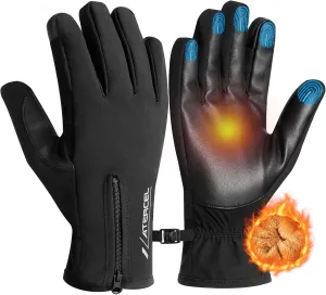 ATERCEL Winter Gloves for Men Women, 2024 Upgraded Thermal Gloves with Graphene Cotton Waterproof Gloves for Cold Weather