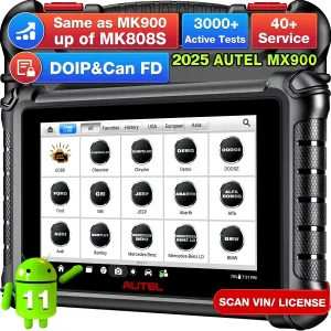 Autel MaxiCheck MX900 Scanner, 2025 Bidirectional Scan Tool with 3000  Active Test, DoIP&CAN FD, 40  Service, US Ver. of MaxiCOM MK900 MK900BT, Up of MK808BT MK808S MX808S, All-Sys Diagnose, FCA 11OS