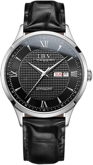 Automatic Watches for Men Self-Winding Watch with Leather Strap