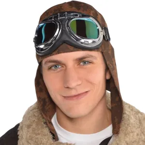 Aviator Hat With Goggles - One Size - 1 Pc