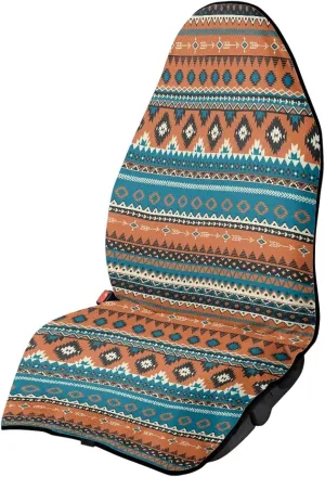 Aztec Print Car Seat Cover for Women Men, Non Slip Towel Car Seat Covers Waterproof, Comfortable Breathable Car Front Seat Protector for Swimming Running Sports Hiking, Easy to Install
