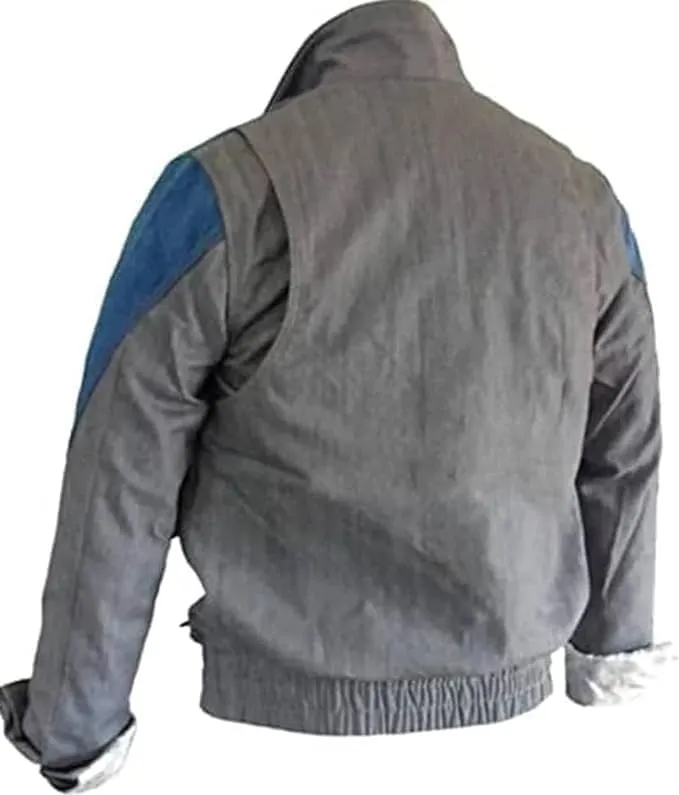 Back To Martyy Future Grey Denim Jacket For Mens Retro Vintage Jean Jacket