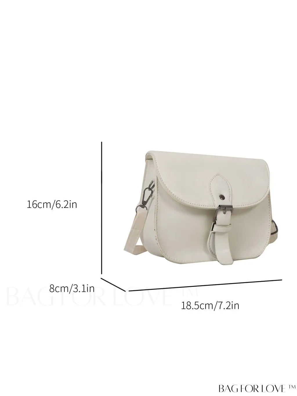 BagForLove - Chic Solid Color Mini Shoulder Bag with Magnetic Clasp for Women