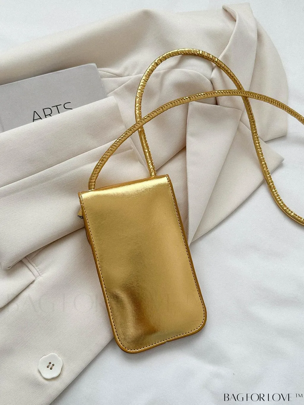 BagForLove - Metallic PU Mini Square Flap Bag: Sleek & Fashionable