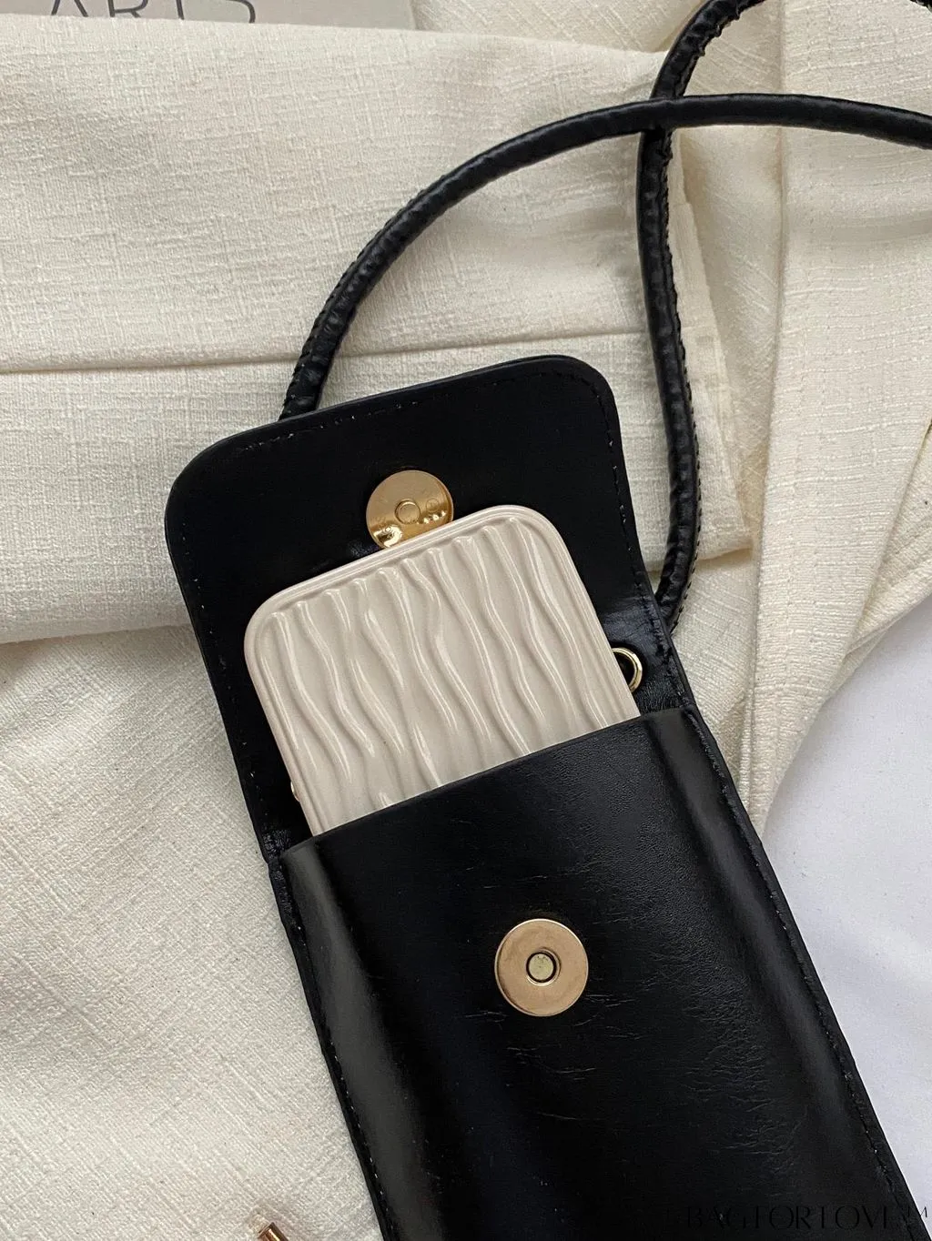 BagForLove - Metallic PU Mini Square Flap Bag: Sleek & Fashionable