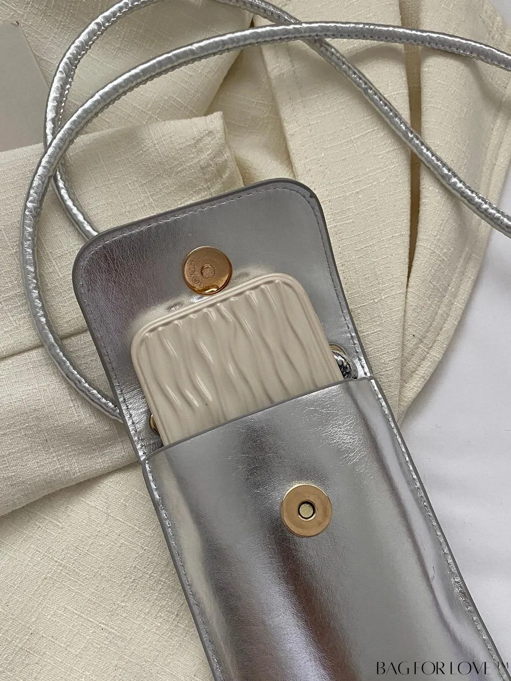 BagForLove - Metallic PU Mini Square Flap Bag: Sleek & Fashionable