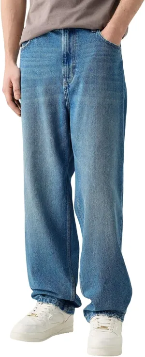Baggy Jeans for Men Loose Fit Wide Leg Denim Pants Skateboard Hip Hop Jeans Y2K Vintage Streetwear Trousers